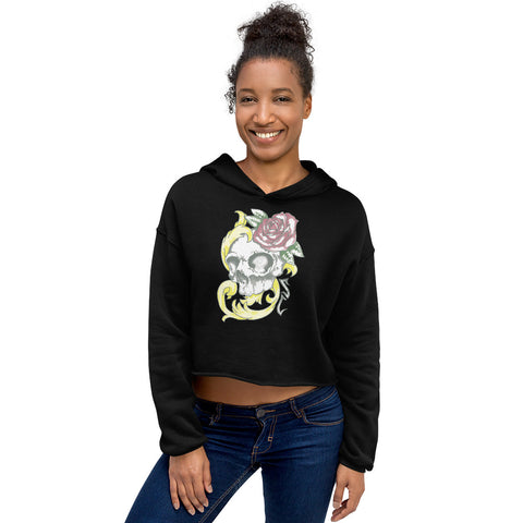 Women's Skull Crop Hoodie