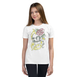 Girls Youth Skull Short Sleeve T-Shirt